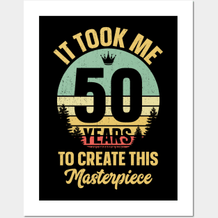 Funny 50th Birthday Shirt Adult 50 Years Old Joke Gift Vintage Posters and Art